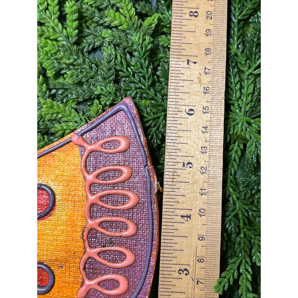 Vintage Dickson Masonite Angel Orange Pink Psychedelic Retro Mid Century Flat - Picture 11 of 11